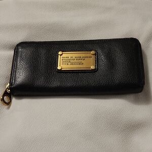 Marc By Marc Jacobs Black Wallet with Gold Accents